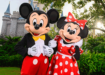 Viajando barato para orlando Minie e Mickey